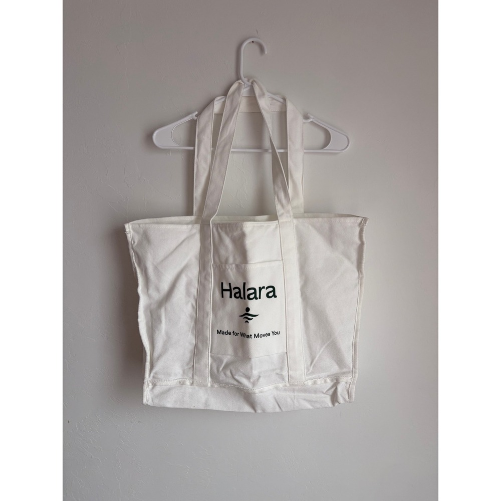 Halara Canvas Tote Bag‎ Athleisure Gym Yoga Sustainable Sporty Training Reusable